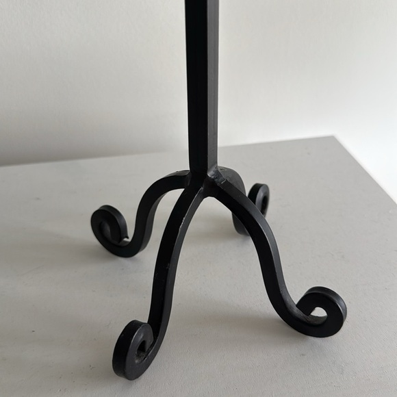 Black Metal Candle Stick Holder - Picture 2 of 7